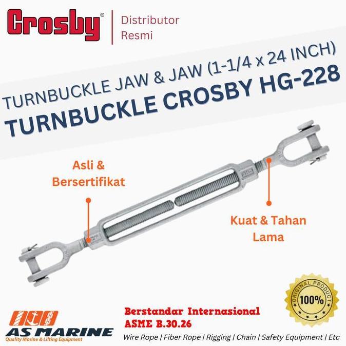 CROSBY TURNBUCKLE JAW AND JAW  1 1/4 X 24 INCH BMP27