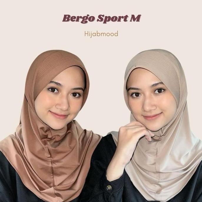 Bergo Sport M / Bergo Sporty / Hijab Sport Nyaman Panjang Spandex Tebal Muslim Kerudung Allshop