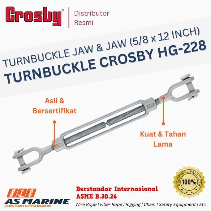 CROSBY TURNBUCKLE JAW AND JAW  5/8 X 12 INCH BMP27