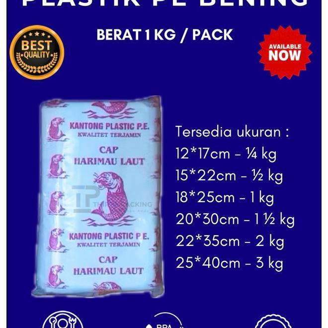 Plastik Pe Bening Tebal Berat 1000 Gr / 1 Kg