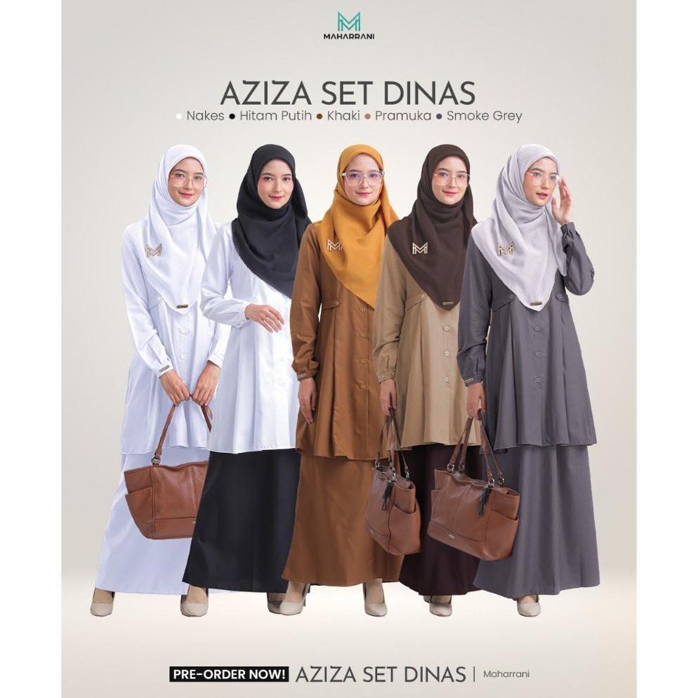 Promo Baru One Set Dinas, Aziza One Set, Set Dinas, Set Baju Kerja, Tunik Kerja, Seragam Pns, Seraga