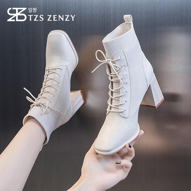 Mulus Tzs Zenzy Clarine Heels - Sepatu Boots Heels Wanita - Boots Heels Modis - High Heels Wanita