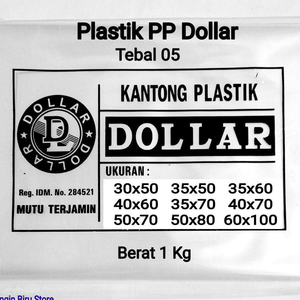 Kantong Plastik Pp Dollar Bening 30X50 35X50 35X60 40X60 35X70 40X70 50X70 50X80 60X100 Tebal 05 Ber