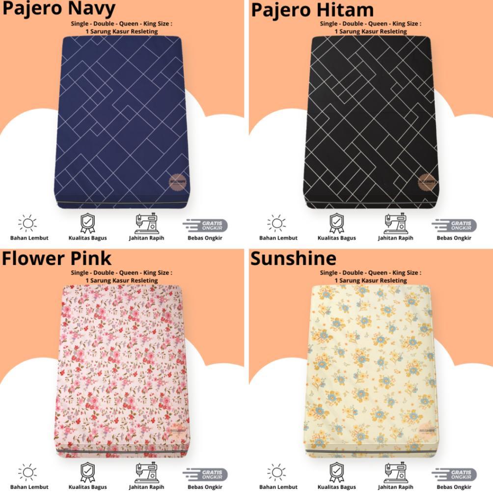 NEW Sprei Sarung Kasur Busa Resleting 120X200X25 - 120X200X30 [terbaik][terlaris]