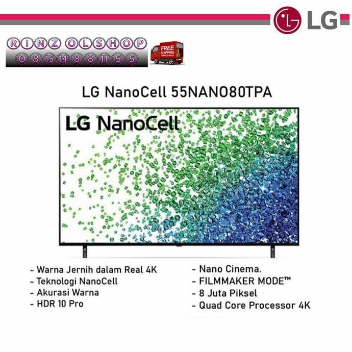 LED TV LG 55NANO80TPA SMART TV NANOCELL 55NANO80 2021 MAGIC REMOTE
