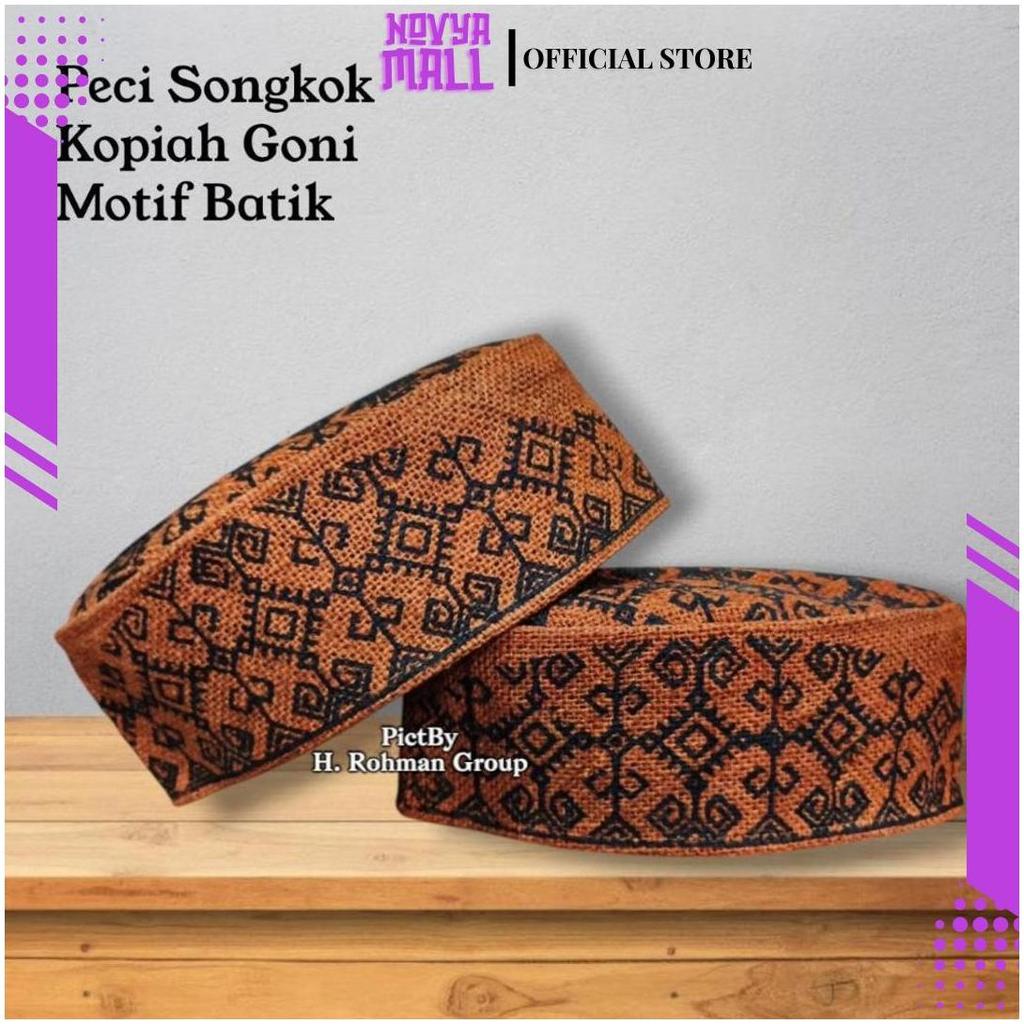 Kopiah Goni Motif Batik Malay | Peci Kain Goni Terbaru | Songkok Peci Goni SP Sale