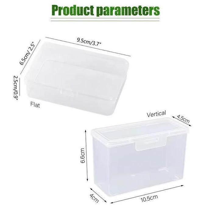 MORVENO Playing Cards Storage Box Bening Clear Kotak Plastik Untuk Tempat Penyimpanan Kartu Remi (Ti
