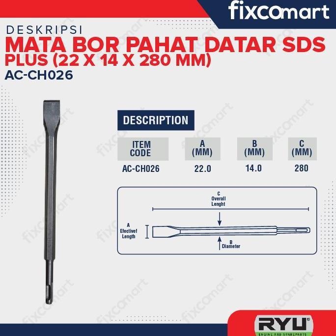 Bng- Mata Bor Pahat Datar Sds Plus / Sds Plus Flat Chisel