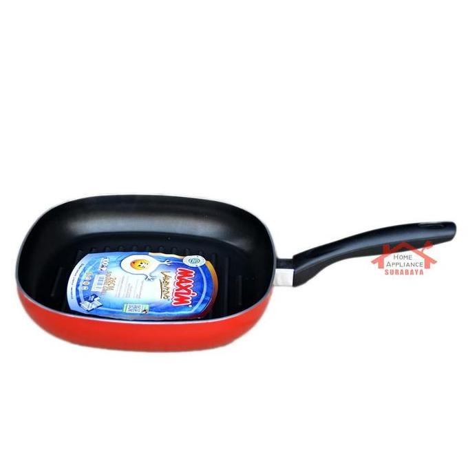 kesihhcelula- Maxim Square Grill 26CM Non Stick - Panci Kotak Panggang Serbaguna Teflon Anti Lengket