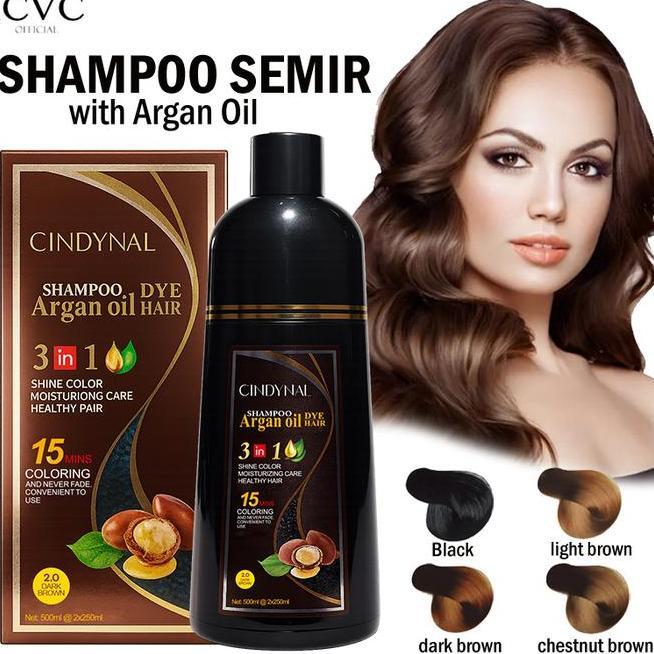 Cindynal Mokeru Shampoo Argan Oil Shampoo Semir Pewarna Rambut Ml