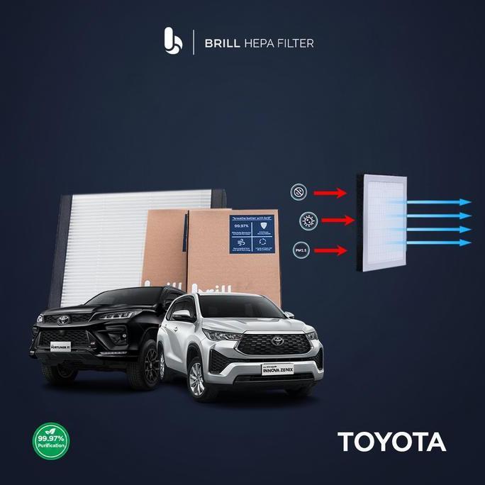 Brill HEPA Filter - TOYOTA - Filter AC Mobil/Cabin Filter/Car Air Purifier/HEPA Filter/Pembersih Uda