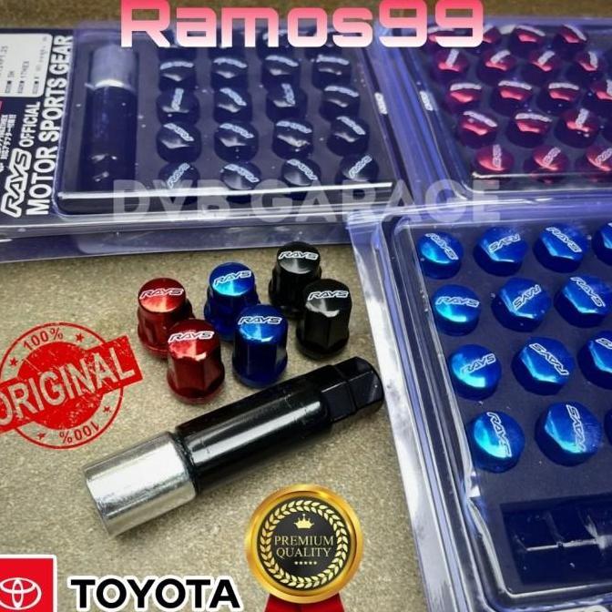 TOYOTA ALL NEW RUSH ORIGINAL MUR RODA RACING RAYS BAUT LUGNUT MOBIL ANTI MALING BEST SELLER