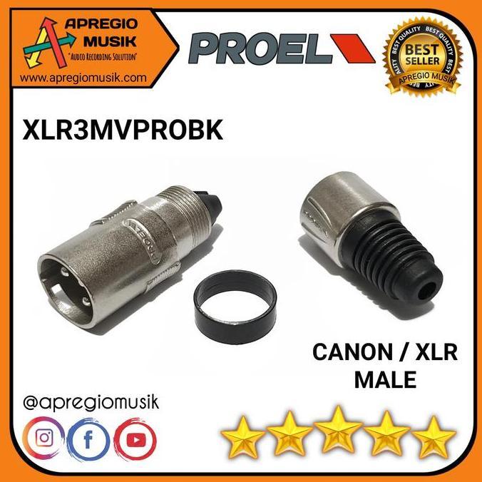 Alto- Jack Microphone Proel Bulk Xlr Canon Male Female 3 Pin