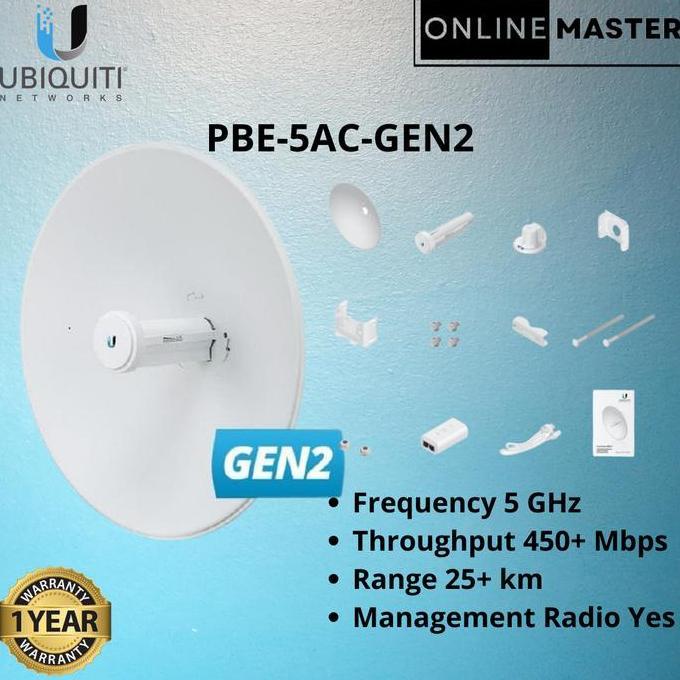 TERBARU - Ubiquity Powerbeam 5AC Gen2 PBE-5AC-GEN2