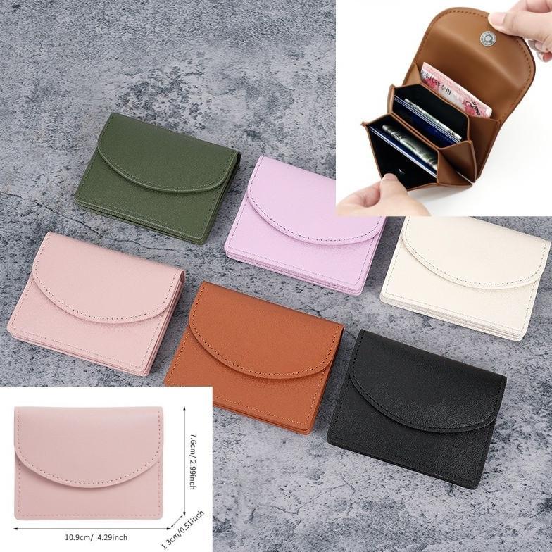 TERLARIS Dompet Wanita Tas Kartu Dompet Koin Ritsleting Wallet Kecil Korea Card bag Cewek Kekinian B