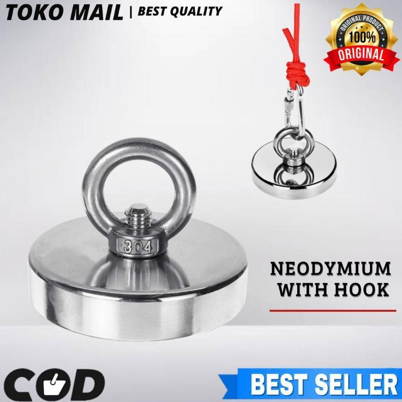 Magnet Neodymium Bulat Super Kuat 200kg N52 Magnet Fishing Pancing Besi Sungai Laut