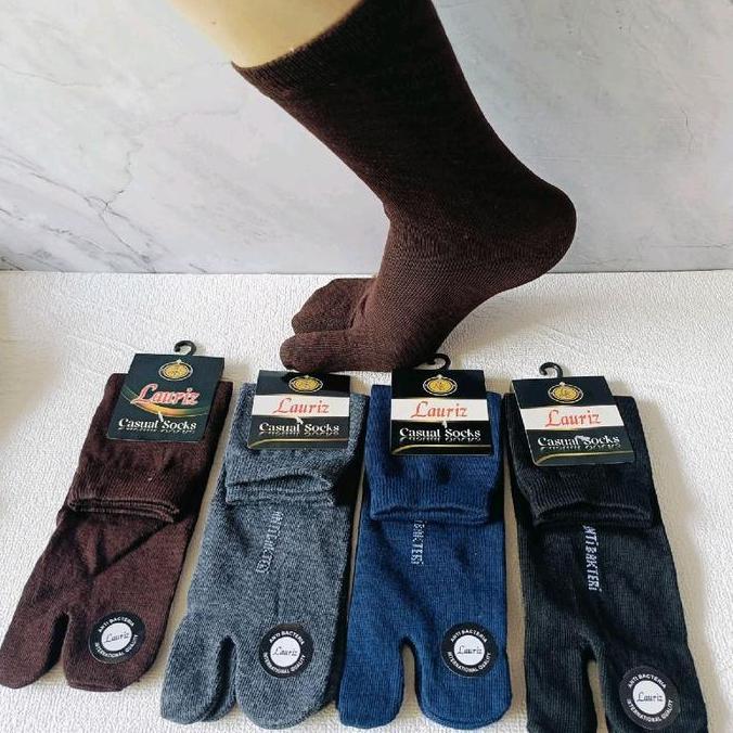DY130 - 6 pasang kaus kaki jari polos pria dewasa,  sebetis bisa pilih warna, katun lembut dan nyama