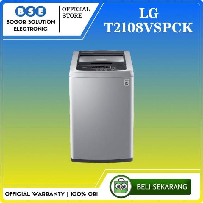 Mesin Cuci LG 8kg Top Loading Smart Inverter Turbo Drum LG T2108VSPCK