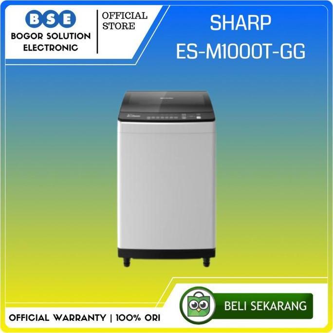SHARP MESIN CUCI 10 KG ES-M1000T-GG New Megamouth Series 1.4 SHARP