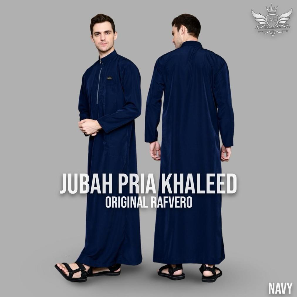 sale Jubah Khaleed Pria - Jubah Katun Toyobo Premium - Gamis Pria Dewasa Hitam Polos - Jubah Pria El