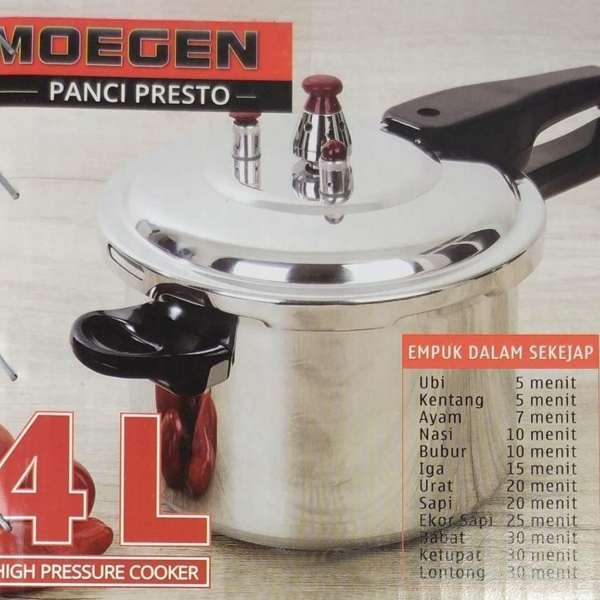 Moegen Panci Presto Type A 4 Liter Pelunak Daging Presto Serbaguna