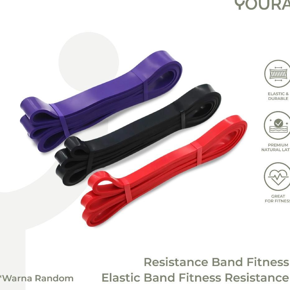 Youra - Resistance Band Panjang Pilates / Karet Fitness Gym Yoga Stretch Elastis Premium Alat Olahra