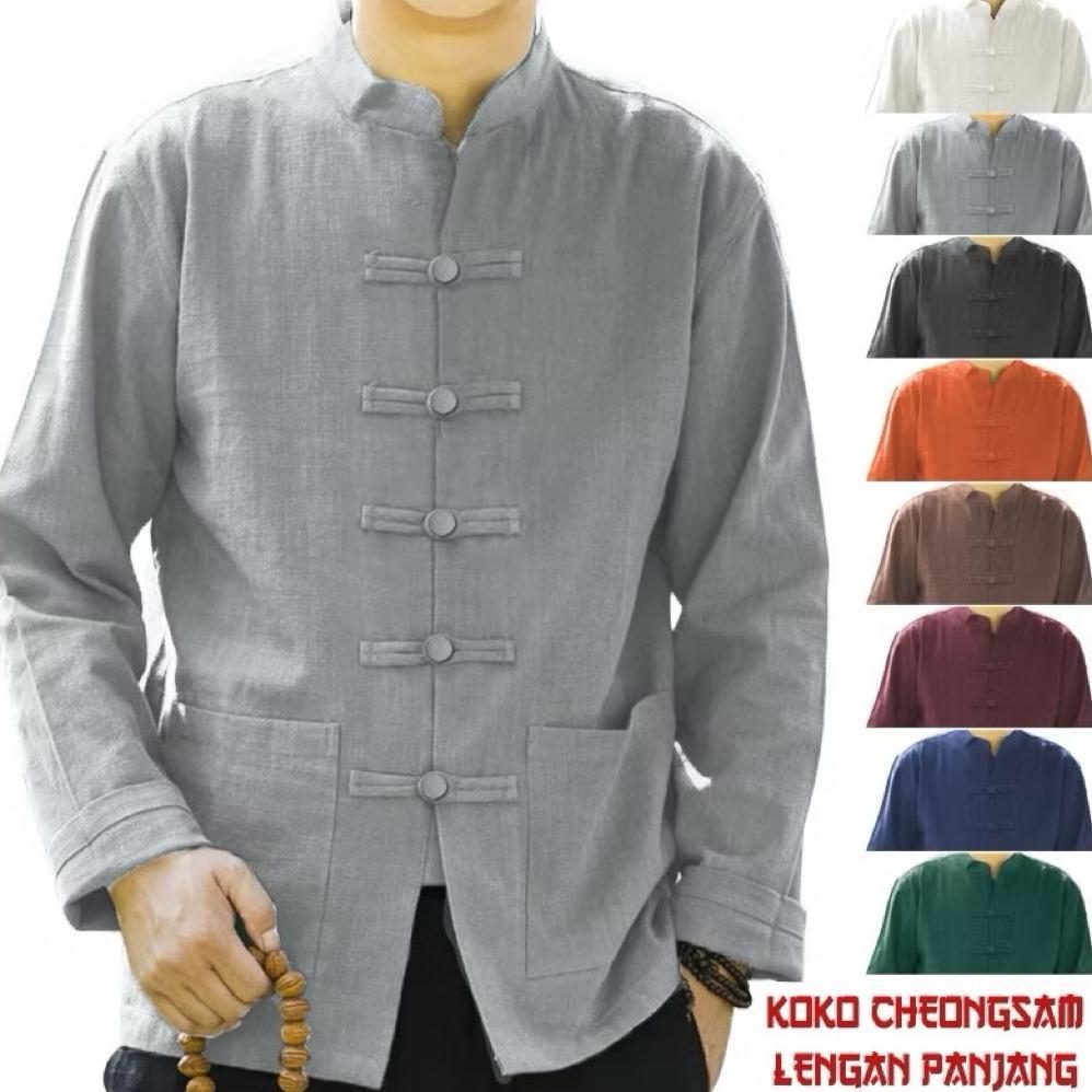 TERBARU BAJU KOKO SHANGHAI CHONGSAM IPMAN MODEL KERAH MANDARIN