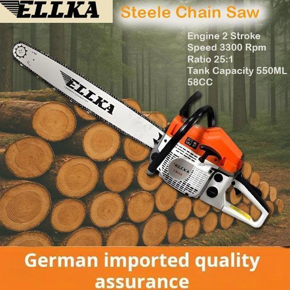Terlaris Cod. Ellka Mesin Gergaji Kayu Chainsaw 22 Inch  Ellka German Quality Gasoline Chain Saw Kua