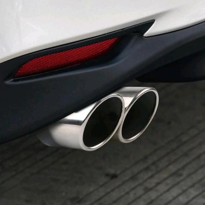 Knalpot Mobil BRIO 2 Lubang Muffler Stainlise