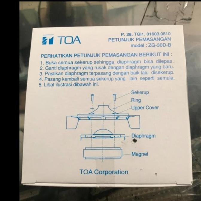 Spul TOA Corong 50 Watt Spul Speaker Corong TOA ZG-30D-B Sul TOA ORI