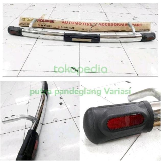 Tanduk belakang bemper belakang mobil sra / calya bahan stenlis