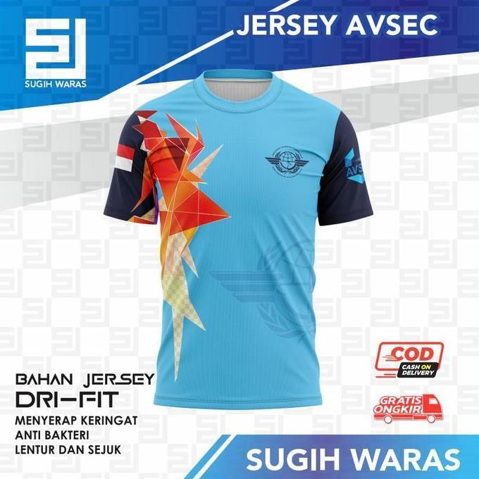 SUGIH WARAS JERSEY AVSEC PENDEK / KAOS DRIFIT AVSEC (TERBAIK) (TERBARU) (TERMURAH)
