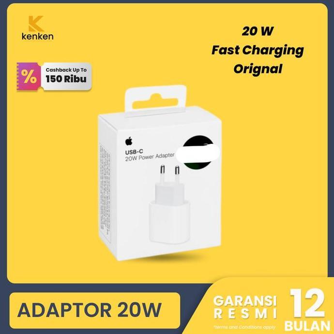 Adaptor Charger Iphone 20W USB Type-C Fast Charging Original Tam 100% (TERBAIK) (TERBARU) (TERMURAH)