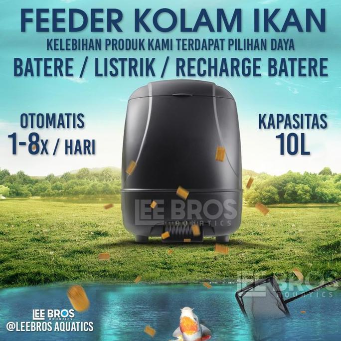 Promo- Londa Pond Feeder 10L / Automatic Fish Pond Feeder / Koi Feeder Kolam / Feeder Kolam Ikan Koi