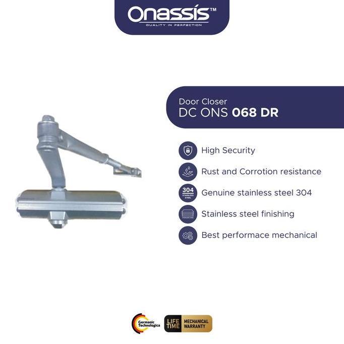 DOOR CLOSER ONASSIS 068 DR-SYLVER
