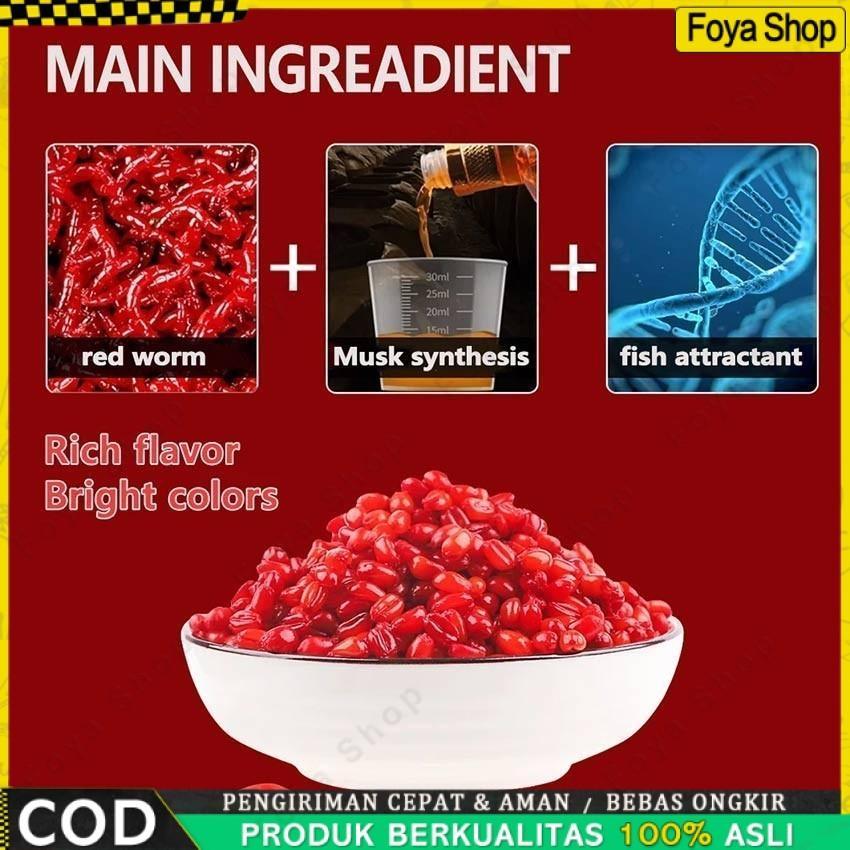 1000Pcs Umpan Pancing Pelet Ikan Cacing Merah Memiliki Aroma Menarik Mangsa Ikan / Umpan Pelet Cacin