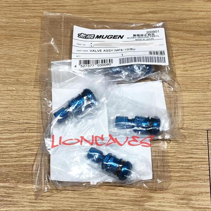FYP ORIGINAL MUGEN AIR VALVE BLUE PENTIL VELG MF8 MF10 MUGEN GP - 4PCS //