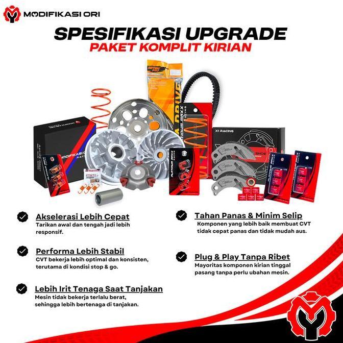 K36 - PAKET FULL KOMPLIT UPGRADE CVT VARIO 125 150 LED -  PCX 150 ADV 150 Paket kirian Upgrade CVT H