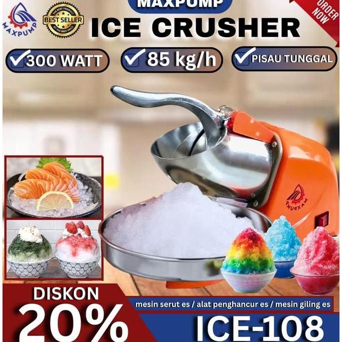 Promo Maxpump Mesin Es Serut / Ice Crusher / Mesin Serut Es Batu Listrik / Mesin Penghancur Es / Mes