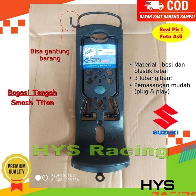 HYC BAGASI TENGAH SMASH TITAN - PENJEPIT JEPIT DAN GANTUNG BARANG VARIASI AKSESORIS MOTOR SUZUKI BAH