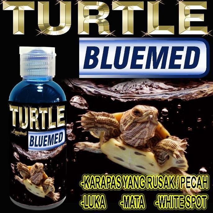 TURTLE BLUEMED OBAT KURA-KURA AIR BERJAMUR BINTIK PUTIH WHITE SPOT MENGOBATI INFEKSI KULIT KERAPAS P