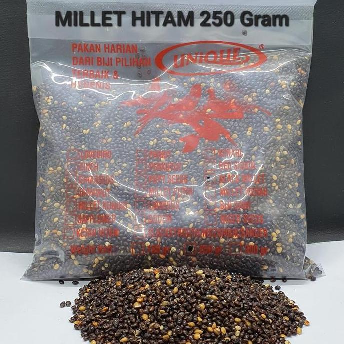 Unique Unik Milet Hitam Black Millet 500 Gr Pakan Perkutut Kenari Dll