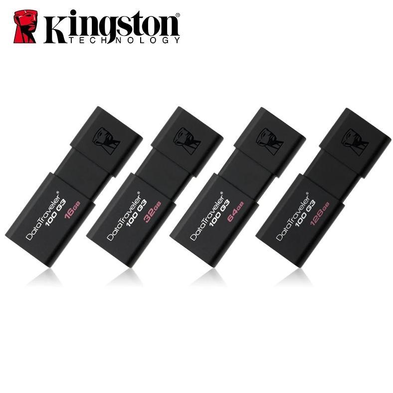 Kingston Flashdisk DT100G3 USB 3.0 | Kapasitas 32GB/64GB/128GB/256GB Portabel Mobil/Laptop Flash Dri