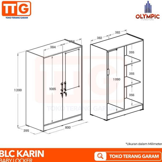 OLYMPIC GSTAR Lemari Pakaian Anak & Baby Locker Minimalis BLC KARIN