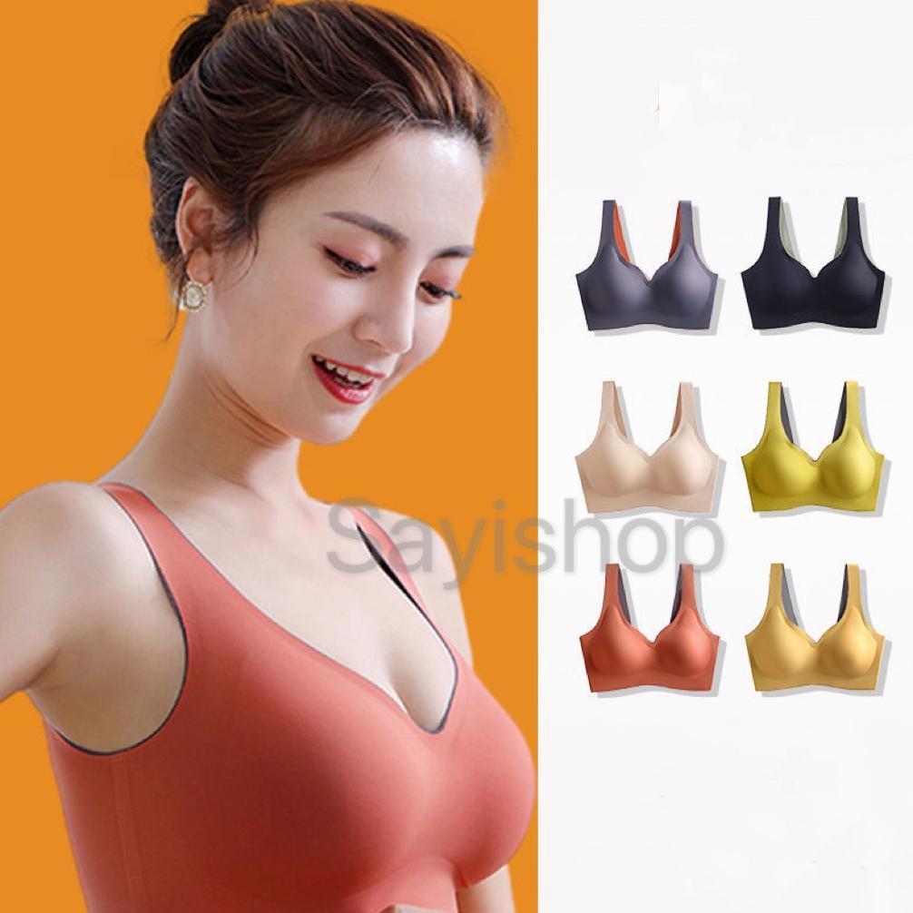 FAVORIT THAI LATEX PADDED BRA WOMEN SEAMLESS NON-WIRED SEXY LACE VEST-STYLE BRA TOP