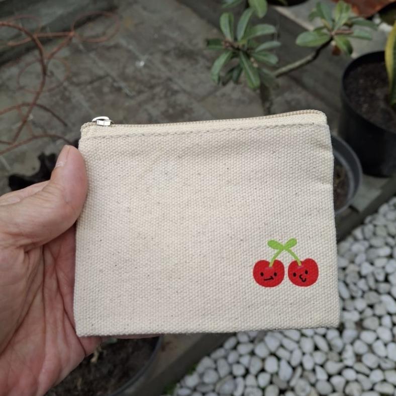 Hemat Sandae Korean Canvas Mini Pouch | Dompet Wanita Kanvas Cute Korean Style | Karakter Lucuu | Do