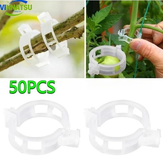 (Good) Vinnatsu 50PCS Klip Tanaman/ Klip Tali Lanjaran Tanaman Tomat/klem Anggur Gantung /Klem Anggu