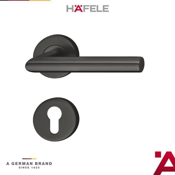 Hafele Inferno 2171 Gagang Kunci Pintu/Pintu Rumah Stainless Steel 304 Hitam - Pegangan Pintu Set Mo