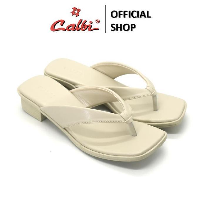 Scarpe- Calbi Hf 461 Sandal Block Sandal Heels 4Cm Kulit Jepit Perempuan Ootd Polos Casey