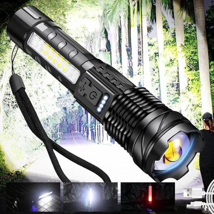 BARU SENTER LED SUPER TERANG/SENTER SWAT POLICE TERBAIK / ZOOM 7 MODE CAHAYA SENTER/LED RECHARGEABLE